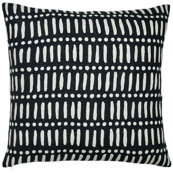 Wild Tropics Midnight Square Linen Cushion - 50x50cms