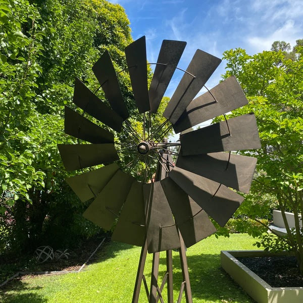 Windmill with Shelf Sculpture Garden Decor