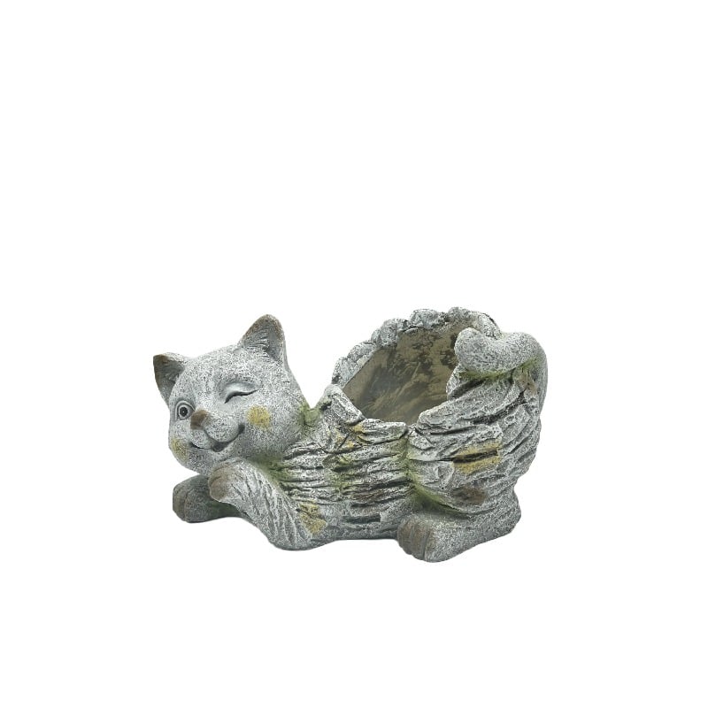 Winking Cat Planter with Hole Plug