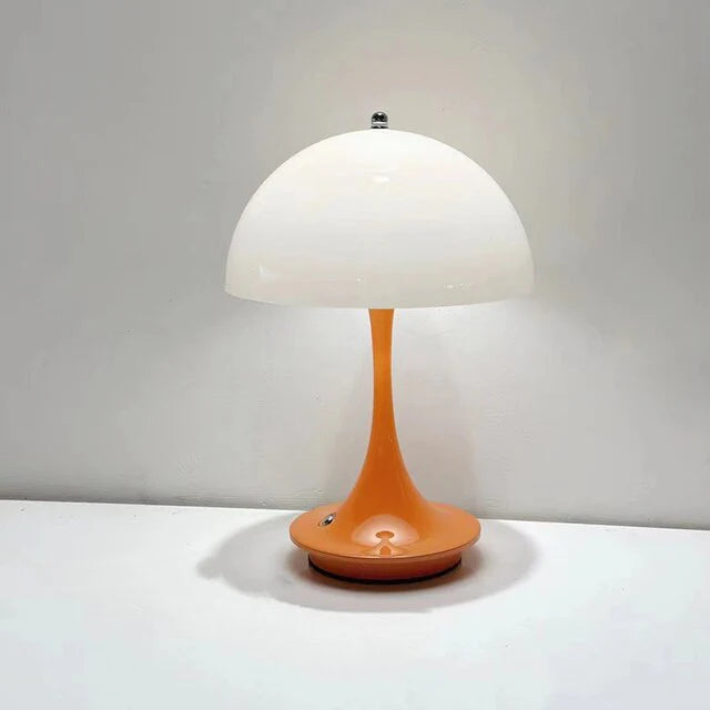 Wireless Rechargeable Mushroom Lamp - Orange