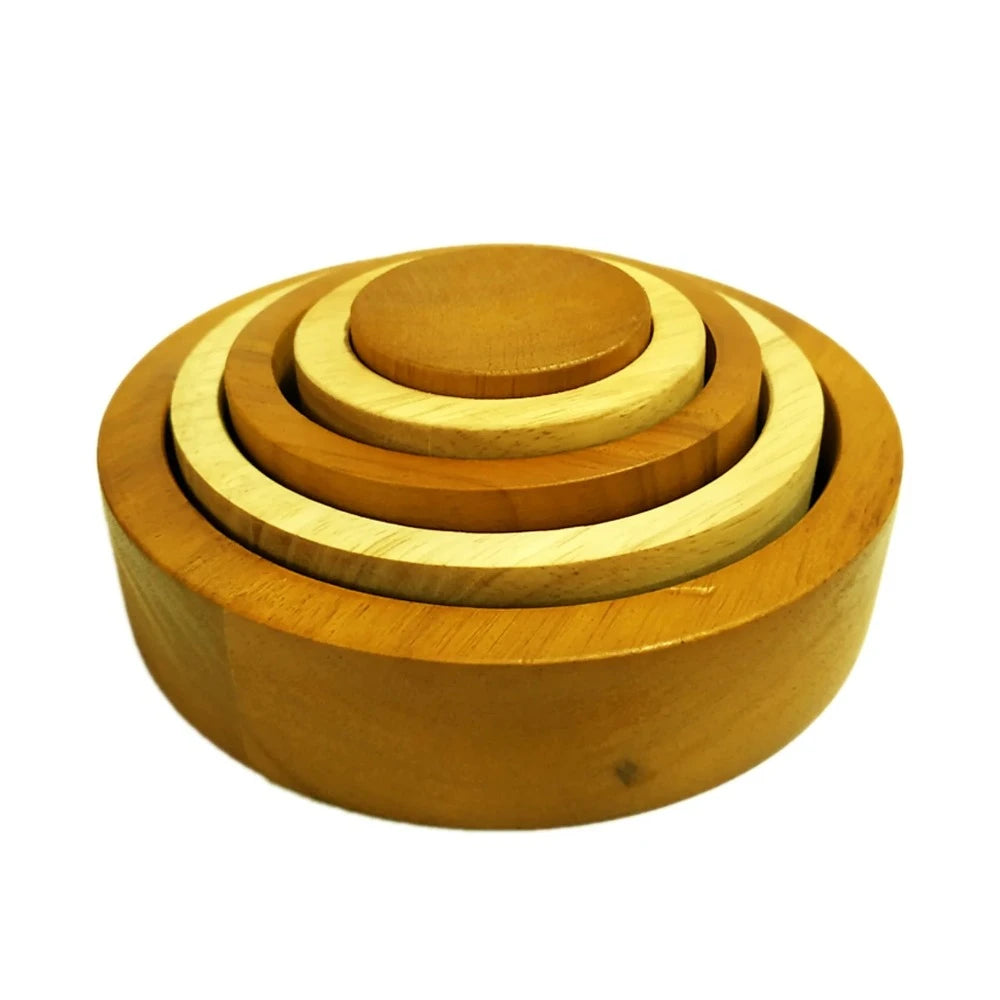 Wooden 2 Tone Stacking and Nesting Bowls