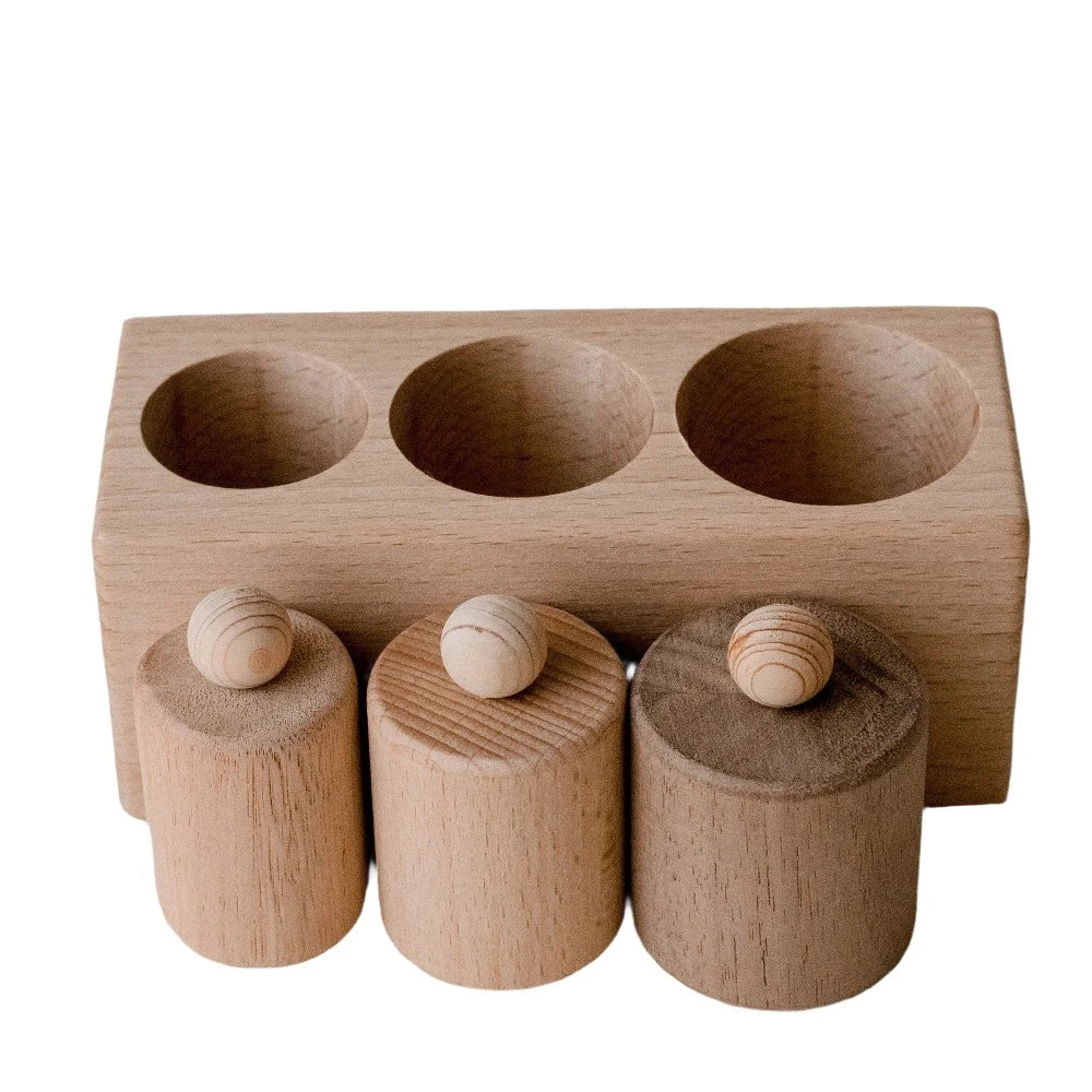 Wooden 3 Cylinder Blocks Learning Toy