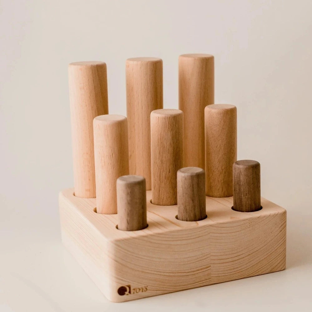 Wooden 9 Pole Toddler Activity Puzzle