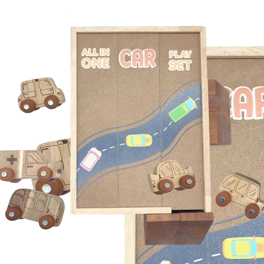 Wooden All in One Car Play Set