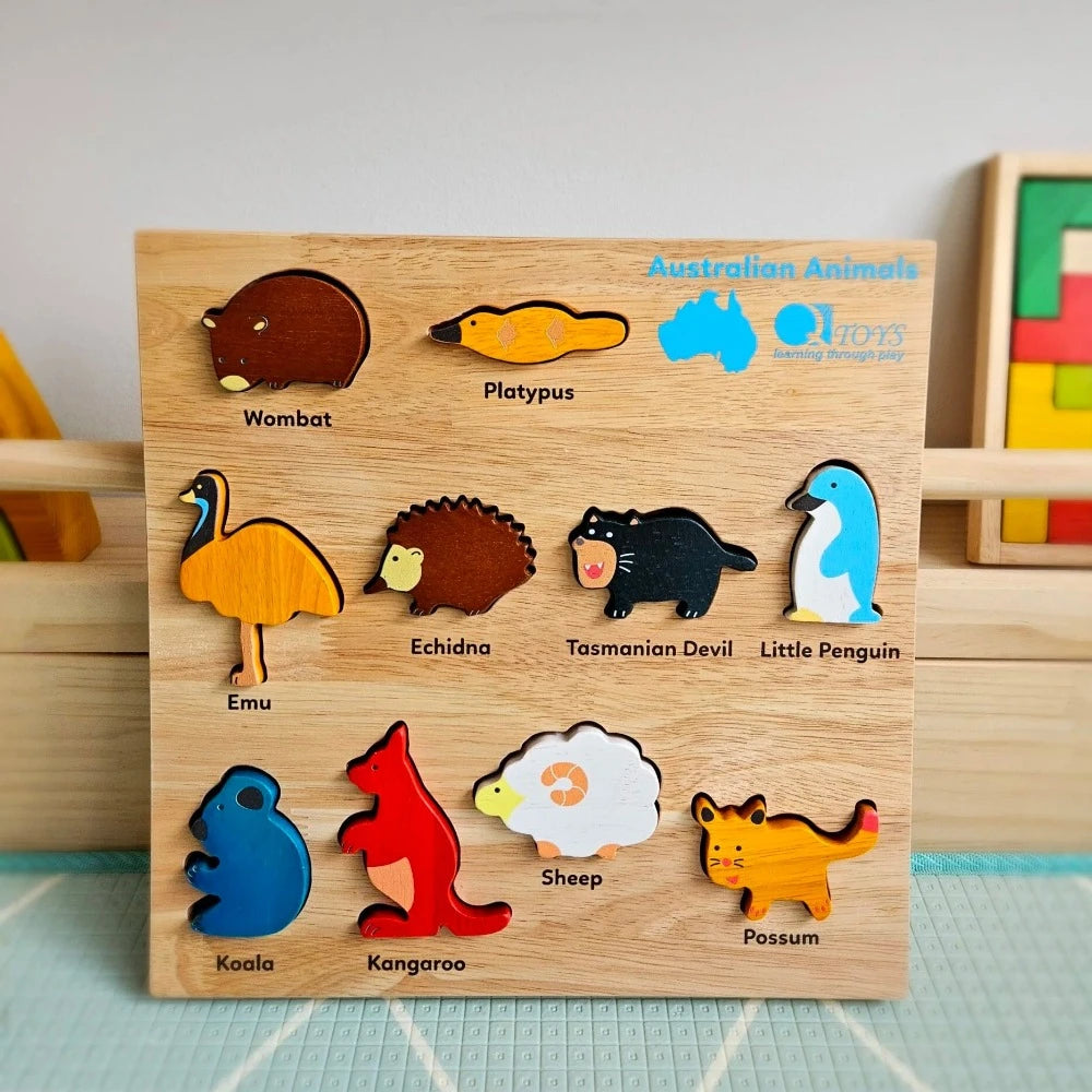 Wooden Australian Animal Puzzle Set