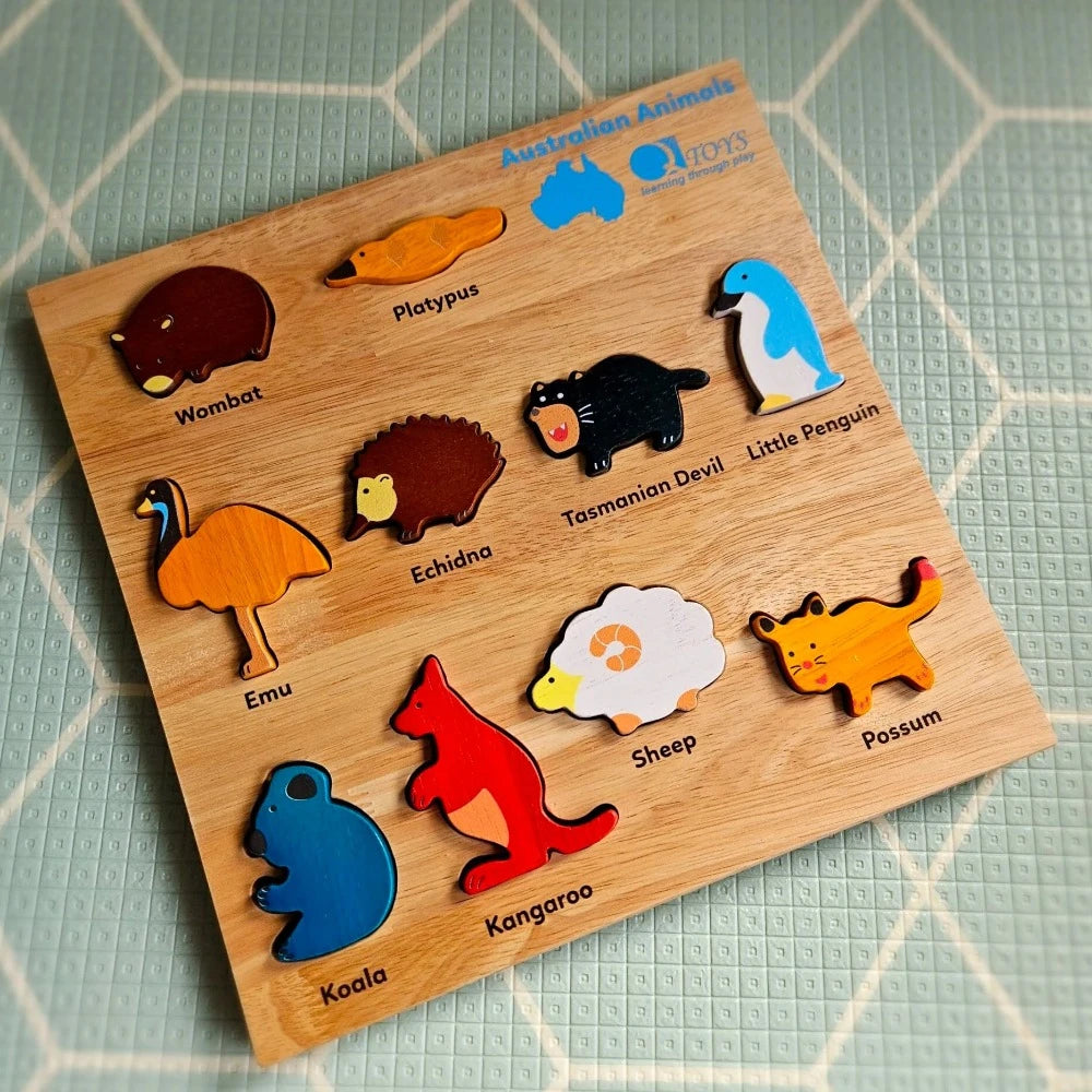 Wooden Australian Animal Puzzle Set