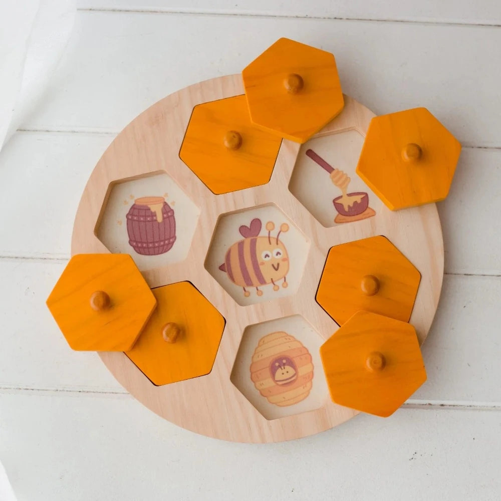 Wooden Bee Life Cycle Hive 28cms