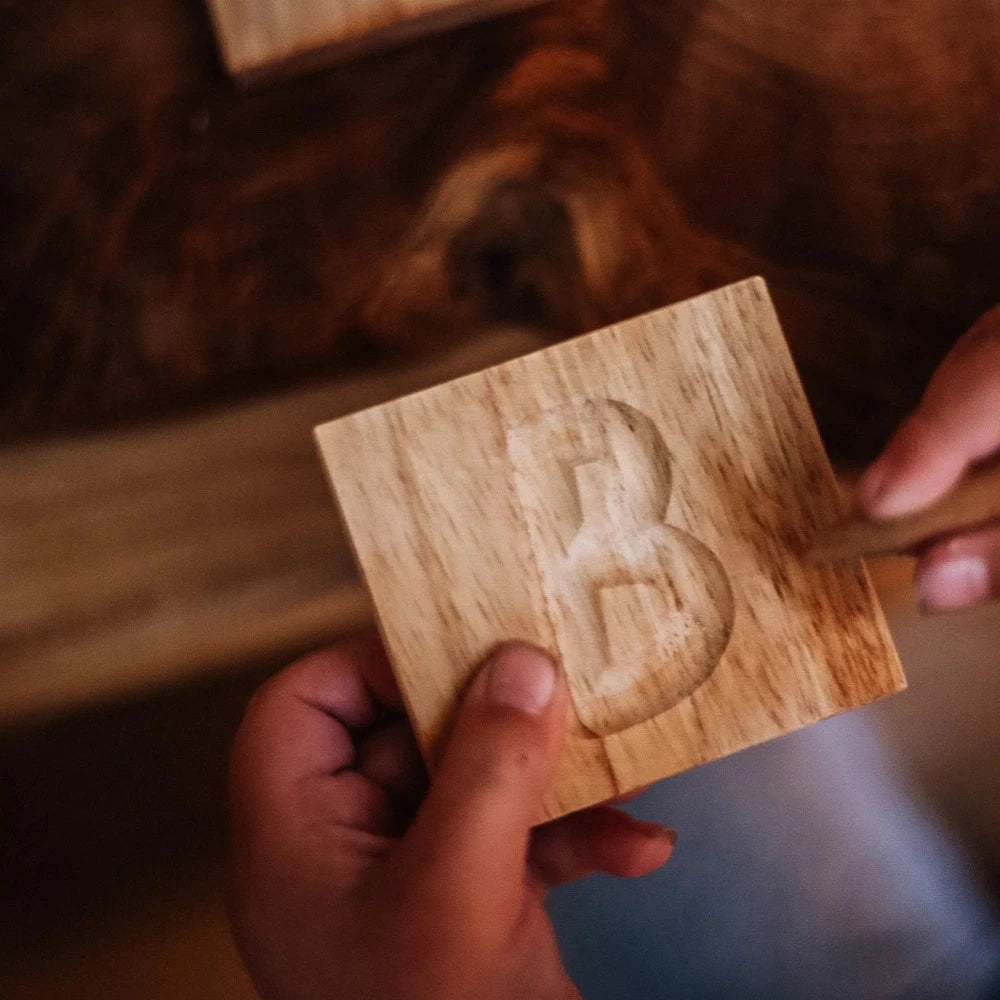 Wooden Capital Letter Spelling Tiles