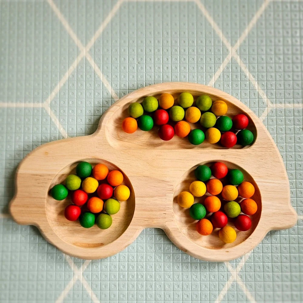 Wooden Car feeding Sorting Tray