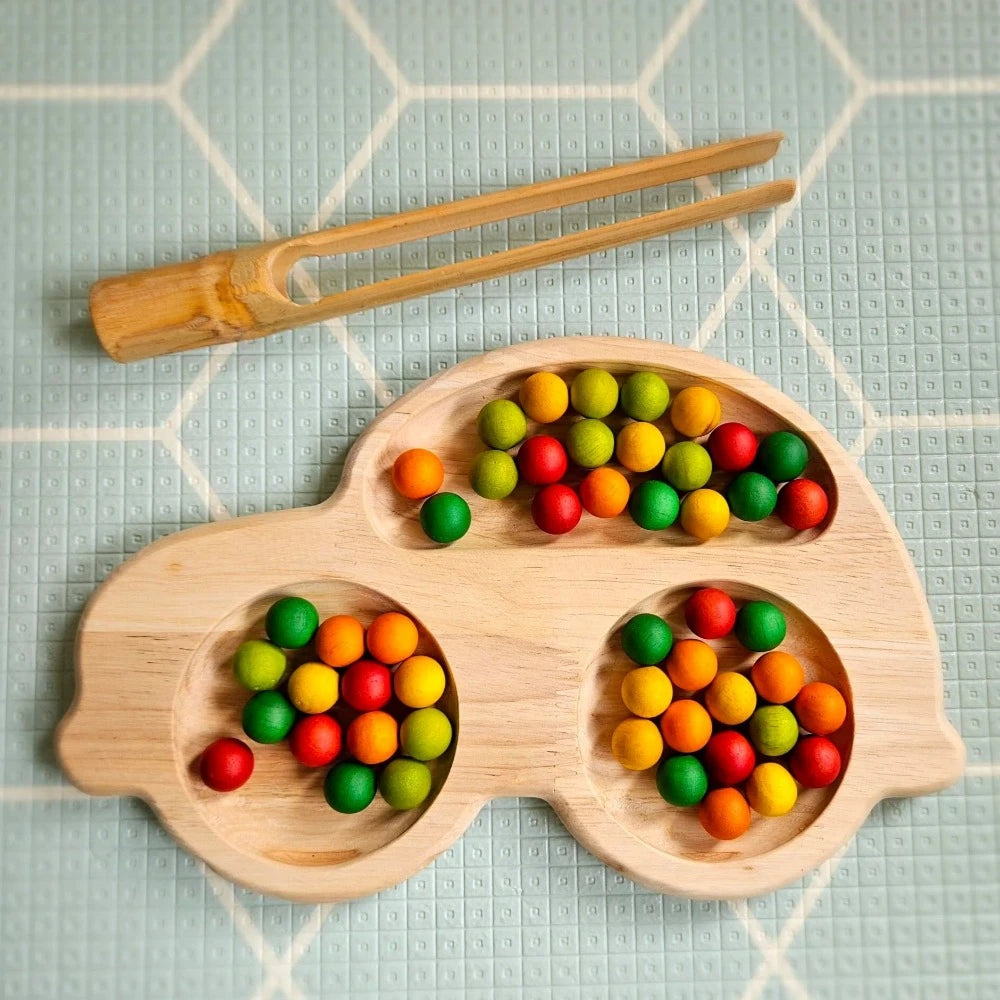 Wooden Car feeding Sorting Tray