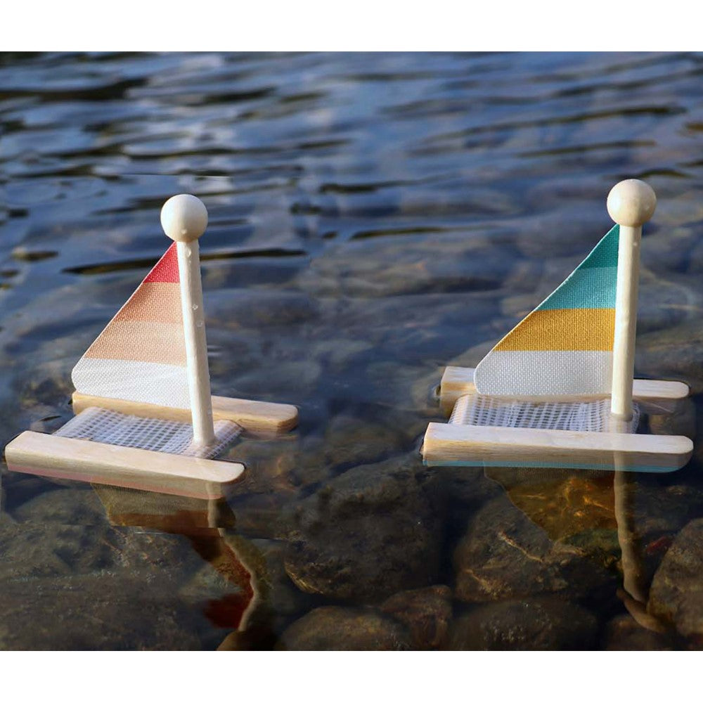 Wooden Catamaran Kids Water Play (Available in 2 Colors)