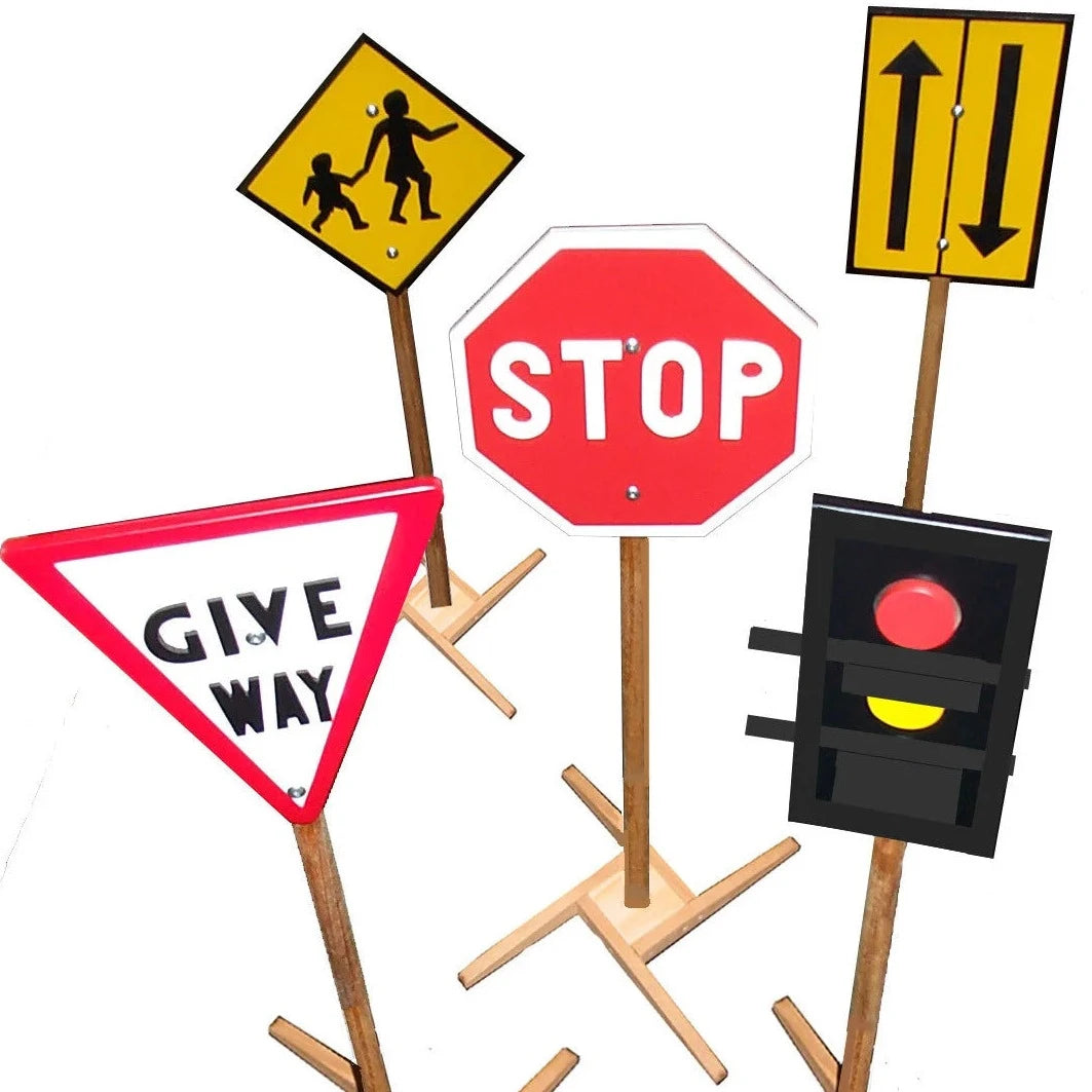 Wooden Child Size Traffic Signs