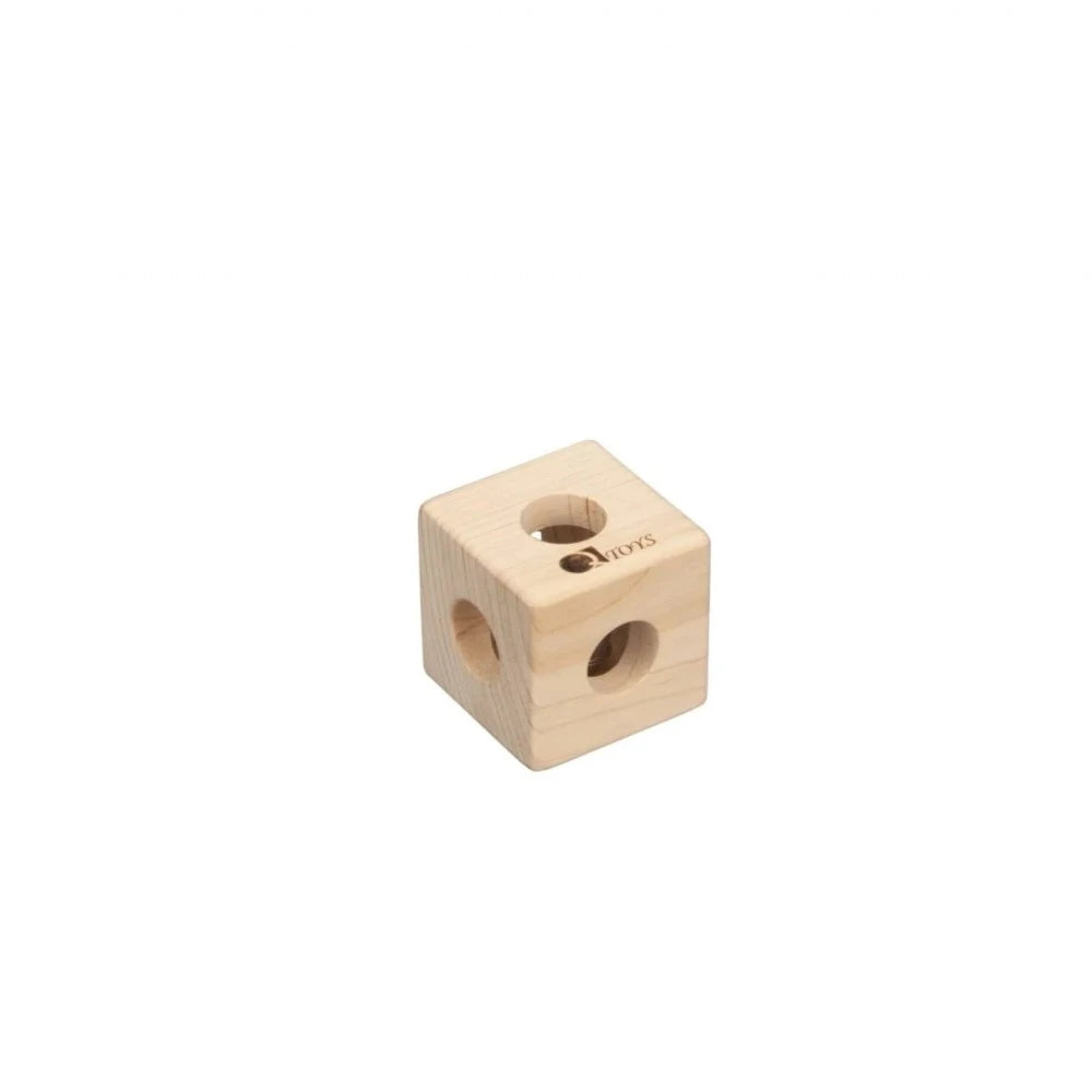 Wooden Cube Baby Rattle