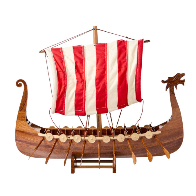 Wooden Drakkar Viking Longship - 40cms