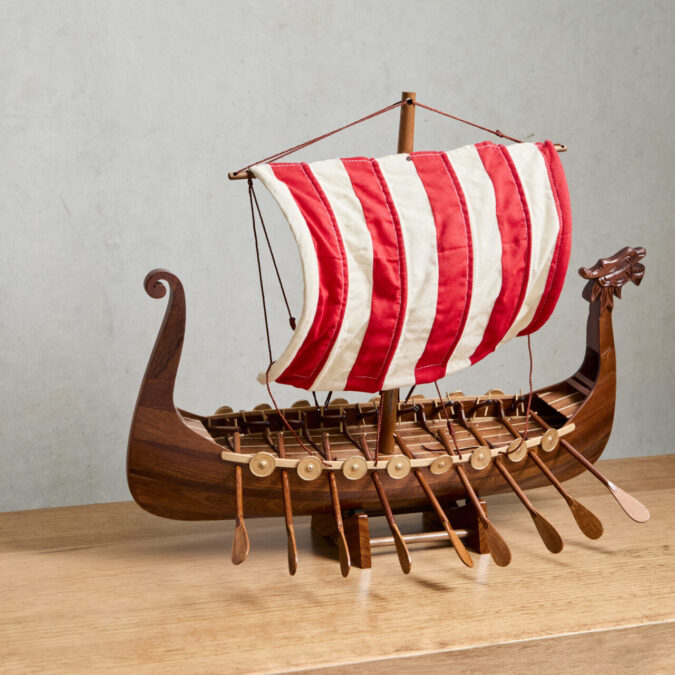 Wooden Drakkar Viking Longship - 40cms