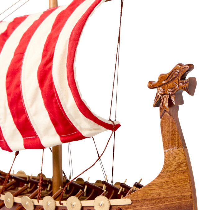 Wooden Drakkar Viking Longship - 40cms