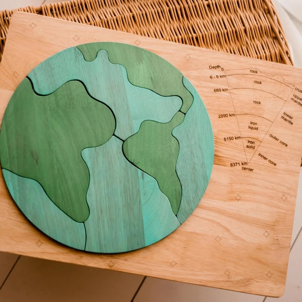 Wooden Earth Core Puzzle