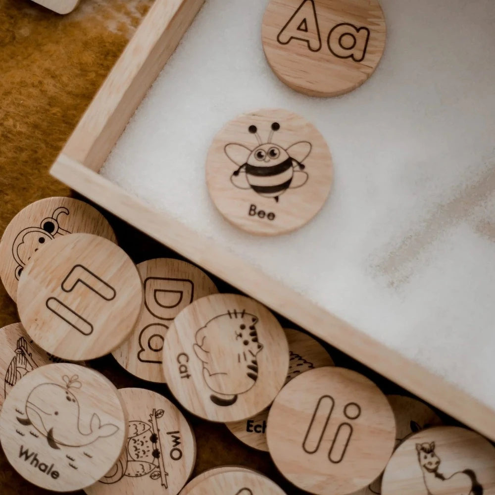 Wooden Educational Animal Alphabet Set - 26 Pieces