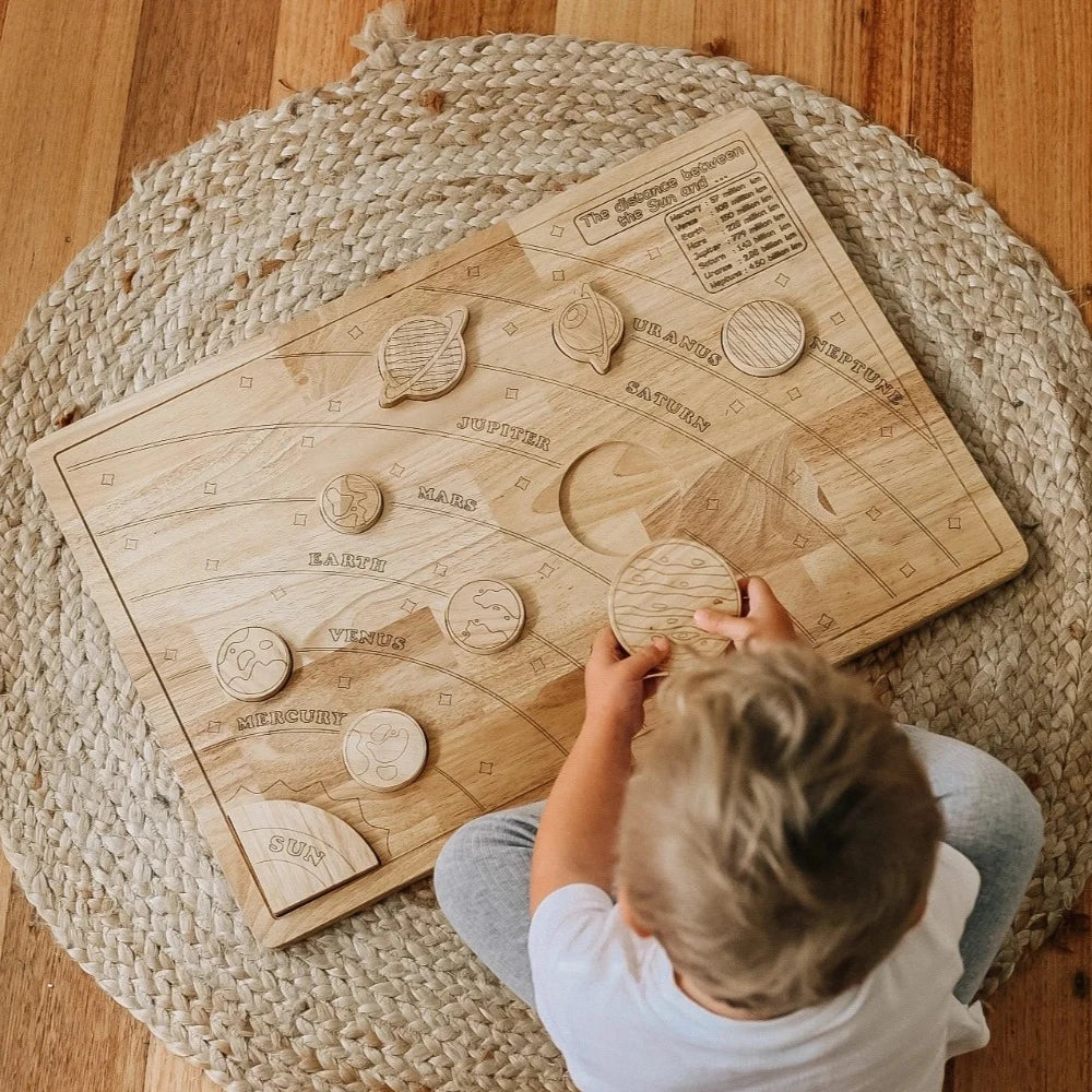 Wooden Educational Solar System Learning Kit