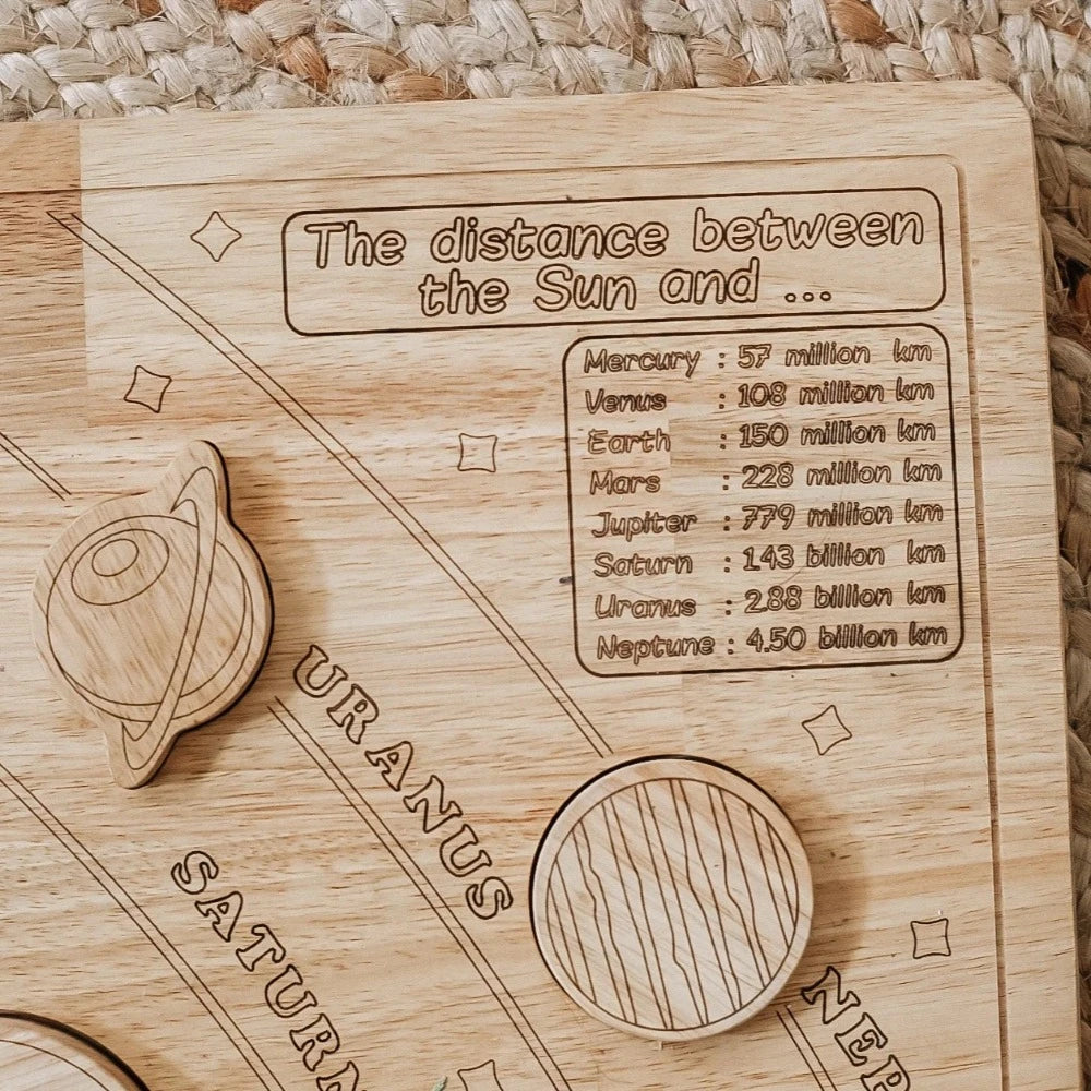 Wooden Educational Solar System Learning Kit