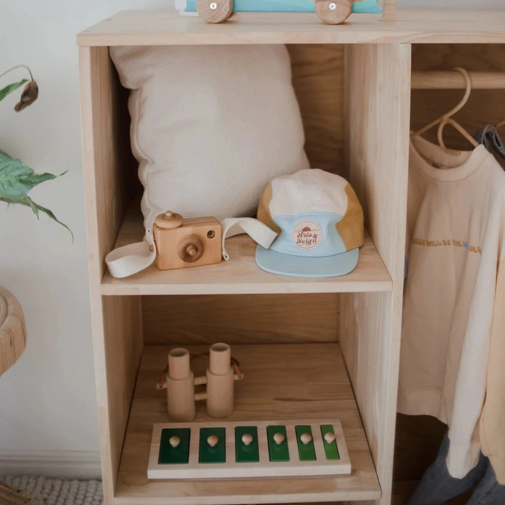 Wooden Montessori Inspired Wardrobe