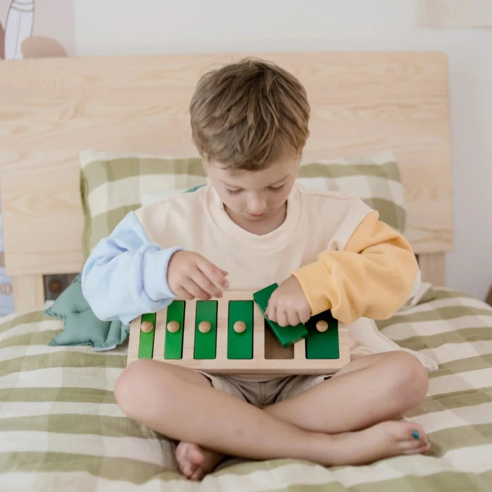 Wooden Narrow-Wide Knob Puzzle