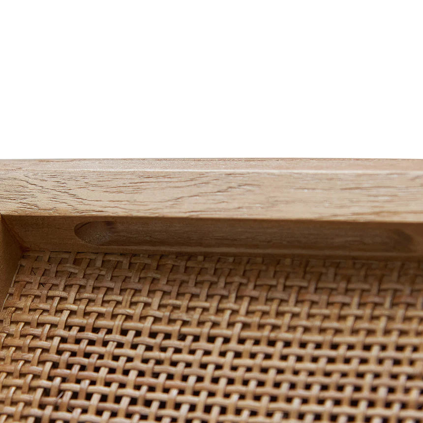 Wooden Rattan Side Buffet Table - Natural