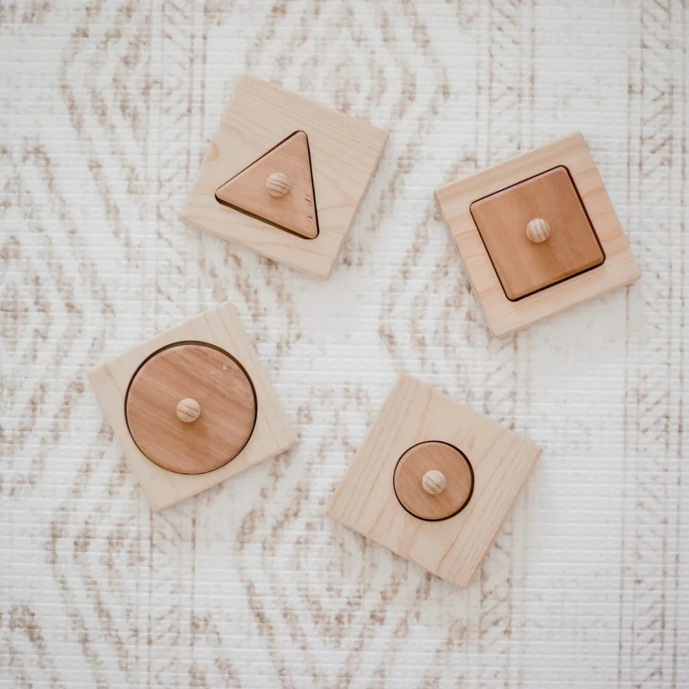 Wooden Single Shape Puzzle - Set of 4