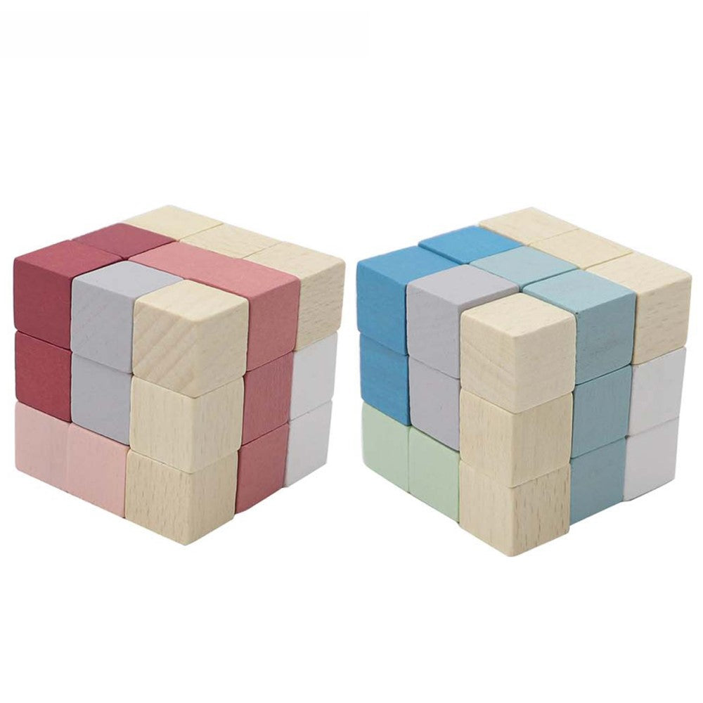 Wooden Snake Brain Teaser Cube Puzzle (Sent At Random)