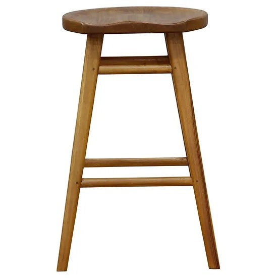 Wooden Solid Counter Stool - Brown