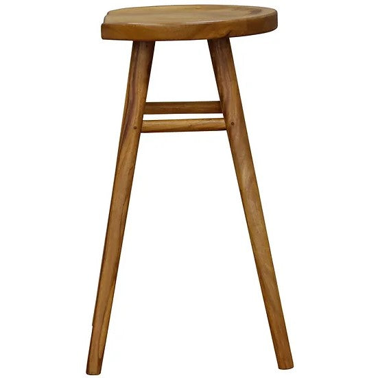 Wooden Solid Counter Stool - Brown