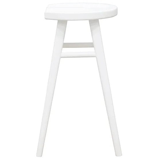 Wooden Solid Counter Stool - White