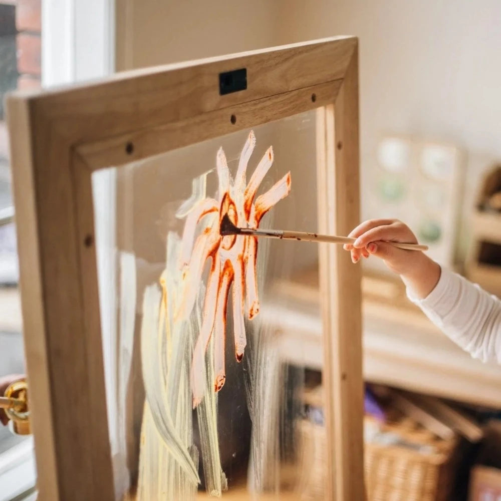 Wooden Toddler Double-Sided Standing Perspex Easel