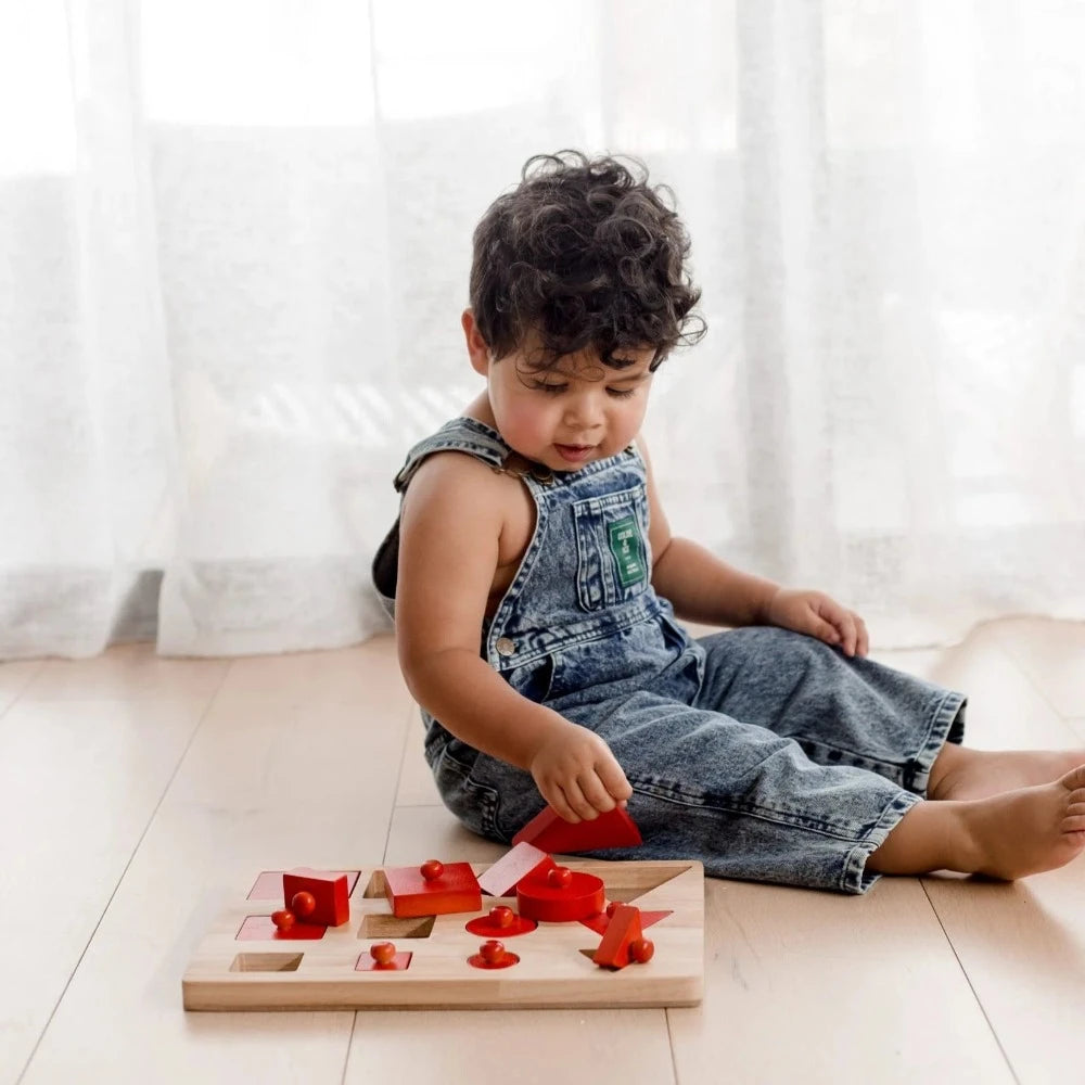 Wooden Toddler Knob Shape Puzzle