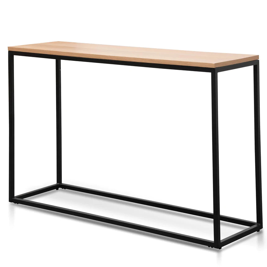 Wooden Top Metal Frame Console Table 120cms