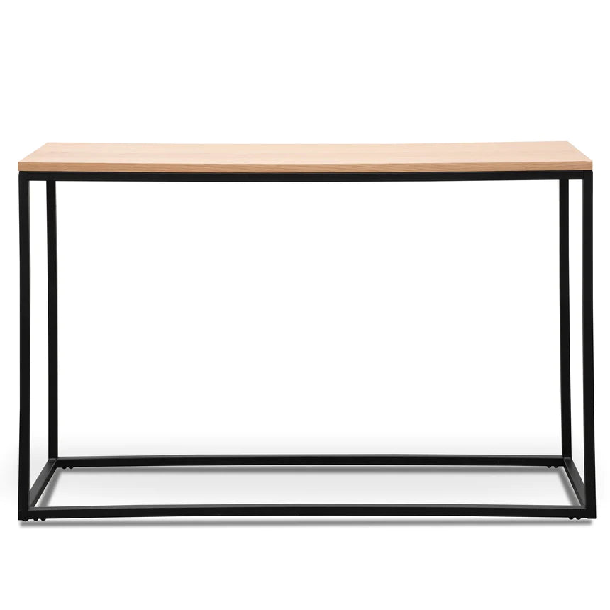 Wooden Top Metal Frame Console Table 120cms