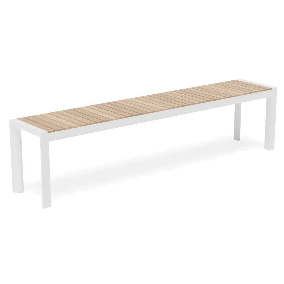 Wooden Top Metal Outdoor Bench - 190cms (Available in 2 Colors)