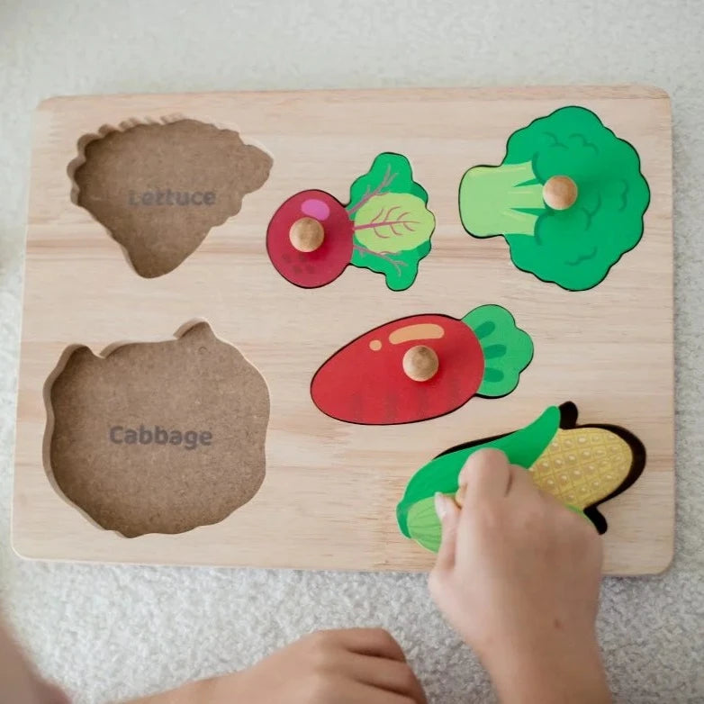 Wooden Vegetable Knob Puzzle