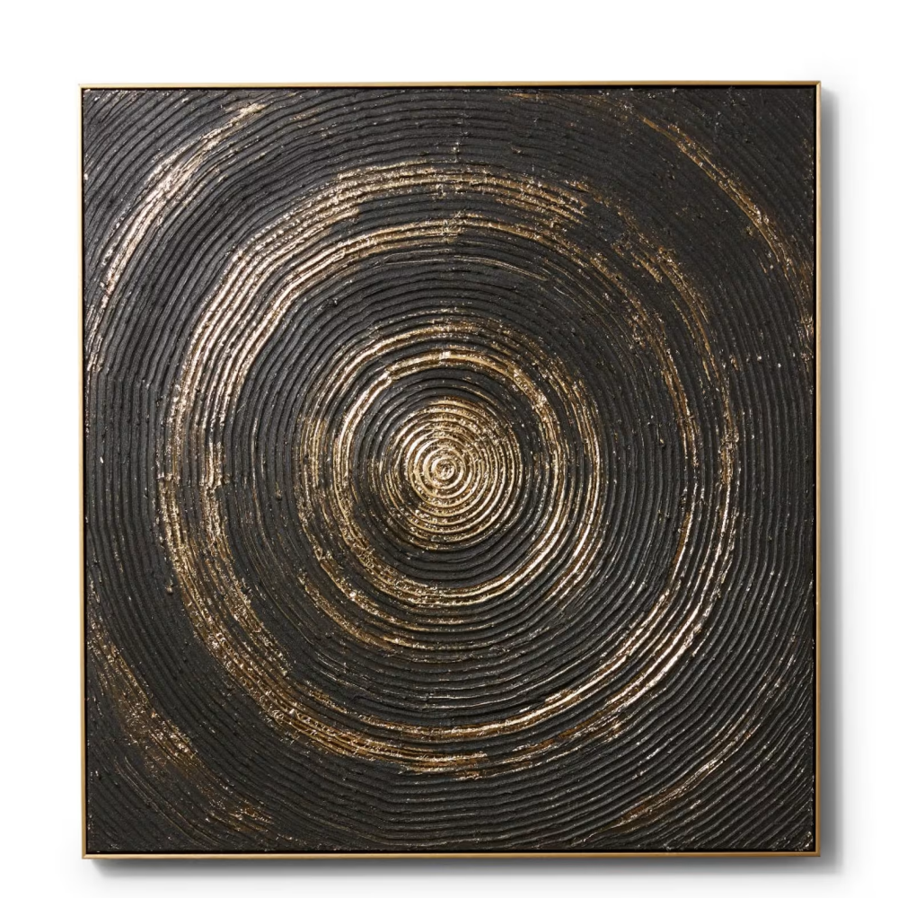 Woodgrain Hand Painted Wall Art - 100 x 100cm