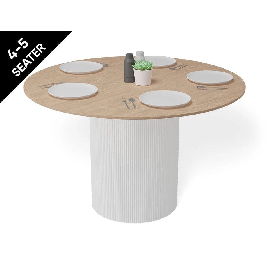 Woodland Bliss Modern Dining Table 120cms (Available in 2 Colors)