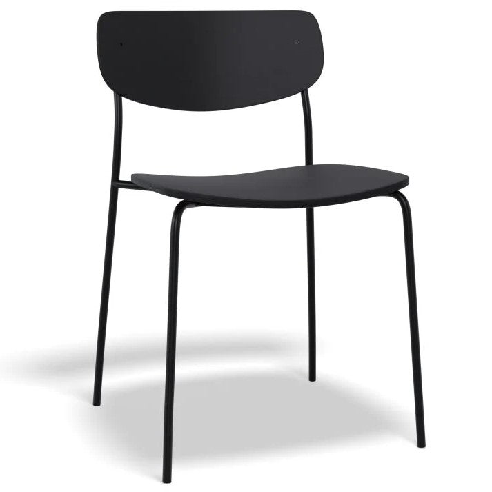 Woodland Comfort Backrest Dining Chair Black Ash Seat