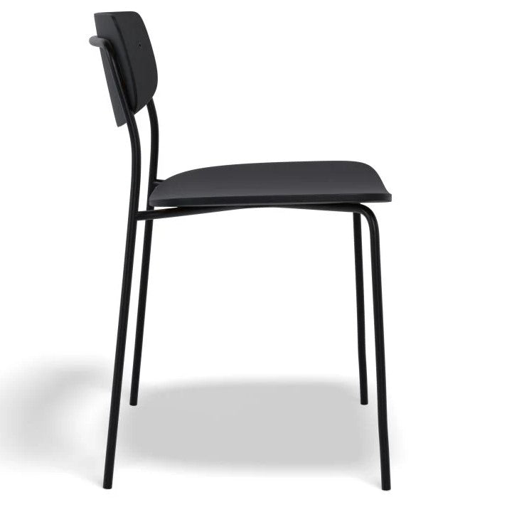 Woodland Comfort Backrest Dining Chair Black Ash Seat