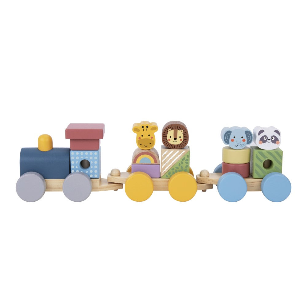 Wooden Stacking Animals Train Set