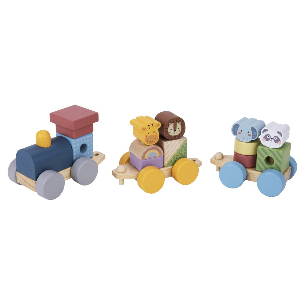 Wooden Stacking Animals Train Set