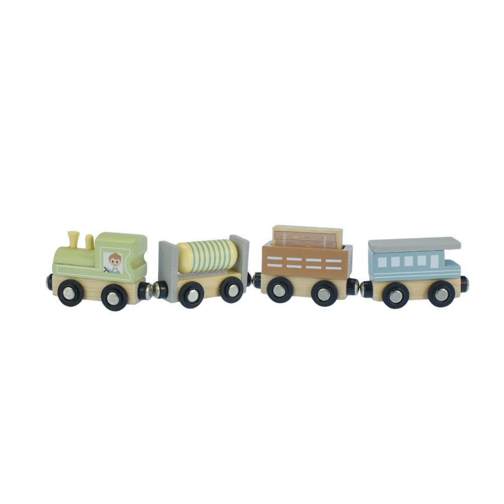 Magnetic Wooden Train & Carriages Playset