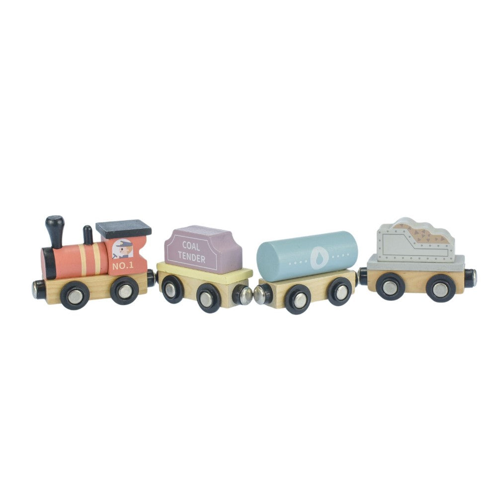 Magnetic Wooden Train & Carriages Playset