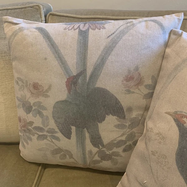 Woodpecker Bird Printed Cushion 45x45cms