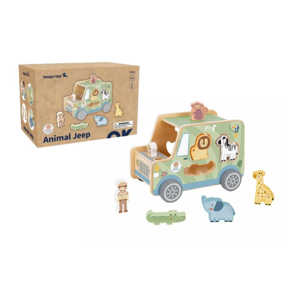 Forest Friends Animals Jeep Kids Shape Sorter Playset