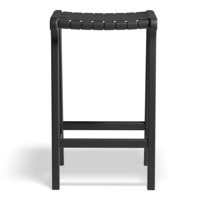 Woven Comfort Black Frame Stool