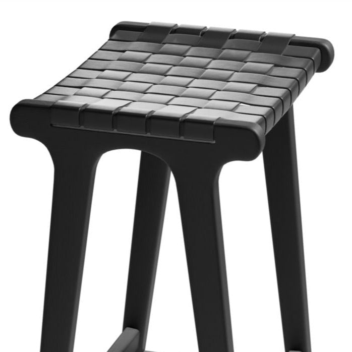 Woven Comfort Black Frame Stool